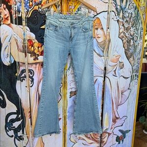 AG Adriano Goldschmied Light Blue Flare Jeans